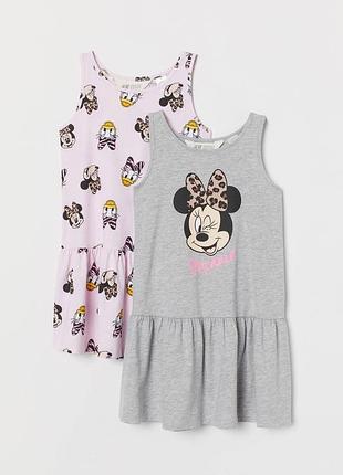 Сарафаны платья (набор 2 шт) h&amp;m на девочку р.110-116, 20816, minnie mouse (менные маус)