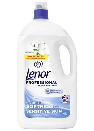 Кондицiонер для бiлизни lenor professional sensitive, 200 циклів прання, 4 л
