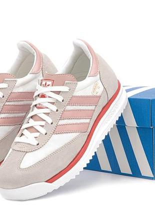 Жіночі кросівки adidas sl 72, сірі з рожевим кросівки адідас замша текстиль, демісезонні
