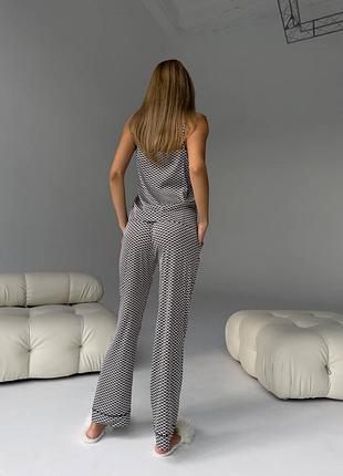 Женская сатиновая пижама костюм3 фото