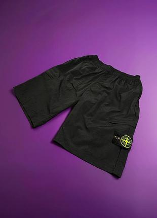 🔥 черные шорты stone island nylon metal