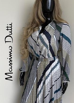 Massimo dutti неймовірно шикарний костюм спідниця пліссе та сорочка