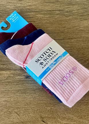 Оригінал! новий супер набір (3 пари) жіночих шкарпеток люкс бренду scotch&soda в комплекті, 36-40 р.
