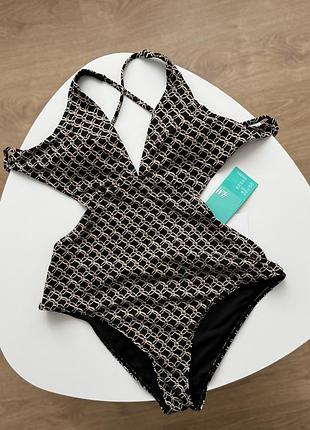 Новий суцільний купальник в принт h&m m