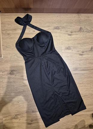 Шикарное вечернее платье с чашками s платье с разрезом выпускное праздничное платье платье