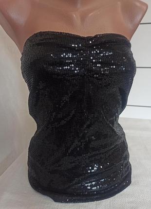 Стрейчовий топ з паєтками pimkie