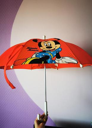 Disney оригинал детский зонт 60 см красный микки мини маус