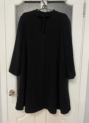 Вовняне вінтажне пальто а-силуету emporio armani