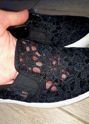 Мокасины 42 р кружево