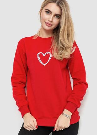 Женский оверсайз свитшот с сердечком стильный трендовый