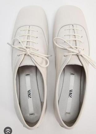 Zara кожаные туфли - рюмеры, лоферы
