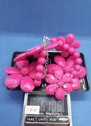 Намисто кольє троянди квіти - аксесуар на шию - намистини пластик - 566