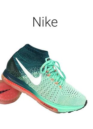 Жіночі бігові кросівки nike zoom all out flyknit 'green glow оригінал