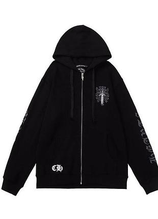 Зіп-худі chrome hearts. зіпка хром хартс. м-2xl
