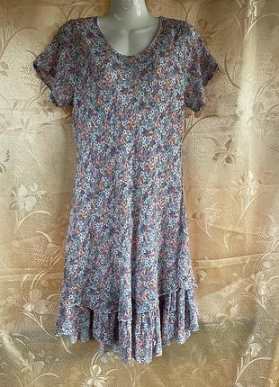 Летнее платье бренда cerultan, тонкое, 10% коттон, пог-54, поб-65, длина-98, модель-годе