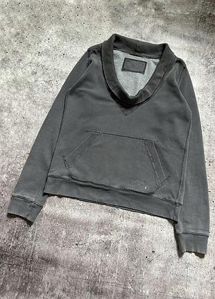 Світшот авангардний distressed allseints xs s m графітовий10 фото