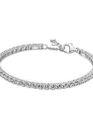 Оригинальный серебряный браслет пандора pandora 591469c01 100% оригинал с камнем дорожка тенниска теннисный новое с биркой серебро проба 925 ale