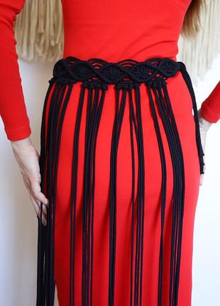 Трендовый пояс женский макрвме бохо
 качественный хлопковый шнур