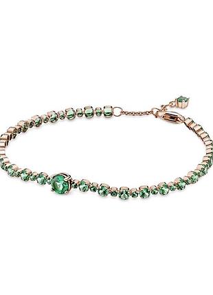 Оригинальный серебряный браслет пандора pandora 580044c01 100% оригинал дорожка с зелеными камнями новое с биркой розовое золото серебро проба ale met