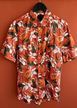 H&amp;m оригинал мужская рубашка рубашка с коротким рукавом тенниска поло размер m