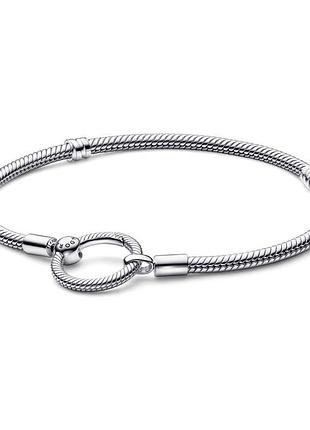 Оригинальный серебряный браслет пандора pandora 592242c00 100% оригинал застежка круг новое с биркой серебро проба 925 ale