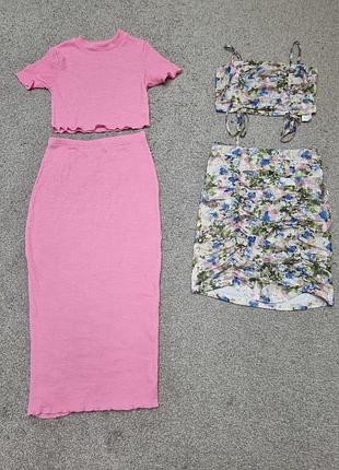 Костюмы топ+ юбка cherrycoco missguided xs-s