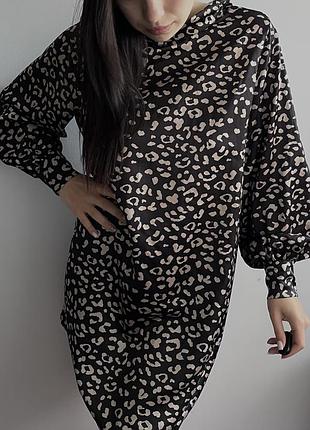 Леопардова шовкова сукня