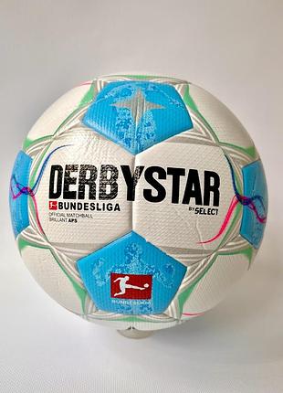 Високоякісний футбольний м’яч select derbystar bundes liga 2024/25. розмір 5. термошов.
