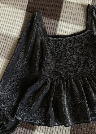 Шикарна люрексова блуза резинка