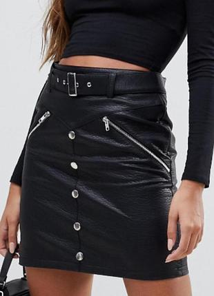 Нова шикарна жіноча спідничка під шкіру розмір s