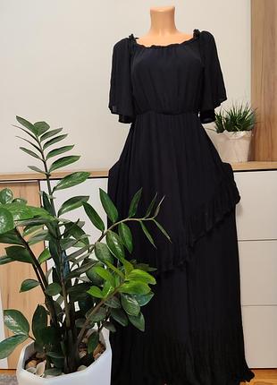 Красивое черное платье макси!