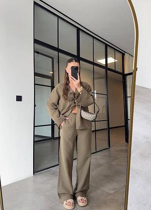 Рубашка на завязках+брюки