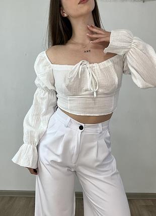 Блузка из натурального муслина | blouse made of natural muslin
