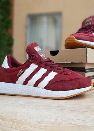 Кросівки   adidas center iniki бордові    розпродаж sale