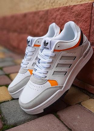 Кросівки   adidas drop step білі з сірим та помаранчевим         розпродаж sale