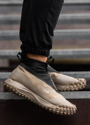 Чоловічі кросівки nike acg mountain fly gore-tex beige black