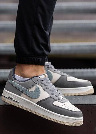 Мужские кроссовки nike air force grey white