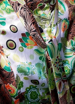Блуза принт пейсли с пышными обьемными рукавами