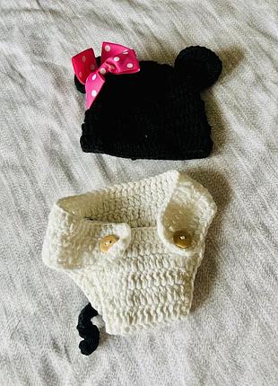 Костюм реквізит для new born фотосесії міні міккі маус minnie miki mouse