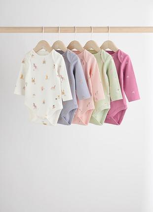 Набір з 5 дитячих боді з єдинорогом