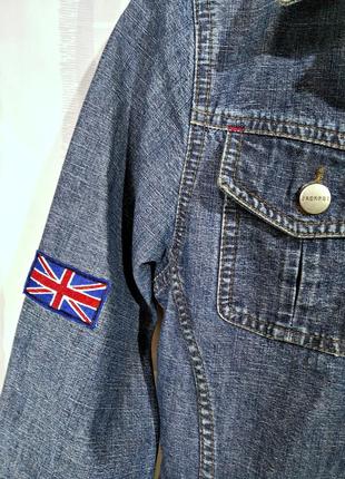 Симпатичная джинсовая куртка с аппликацией, 100% хлопок6 фото