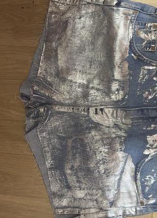 Крутые джинсовые шорты с блетсками 3