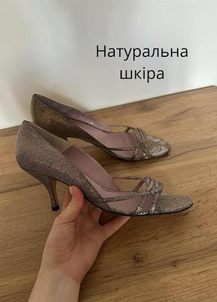 Неймовірні святкові туфлі l.k.bennet із натуральної шкіри з блискітками великого розміру 42