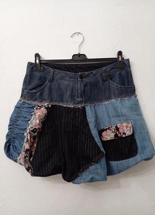 Комбинированная необычная юбка баллон