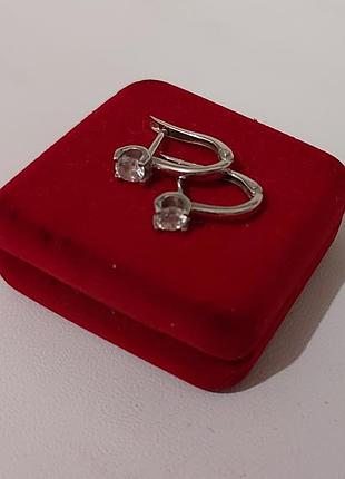 Серьги из белого золота 585