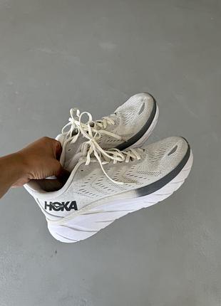 Кросівки hoka clifton 8 white/grey