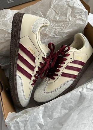 Adidas samba og wonder white maroon