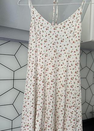 Сукня в квітку, сукня bershka, сукня в рубчик літня