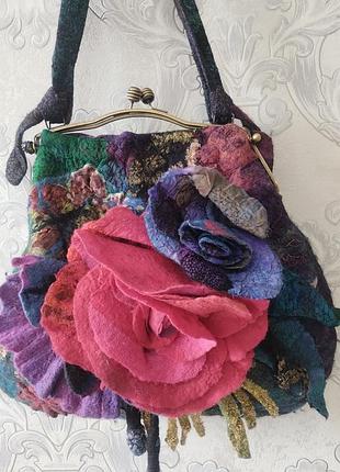 Сумка валевая шерсть ручная работа