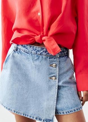 Спідниця-шорти zara блакитна